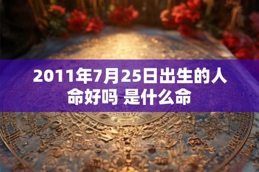 2011年7月25日出生的人命好吗 是什么命