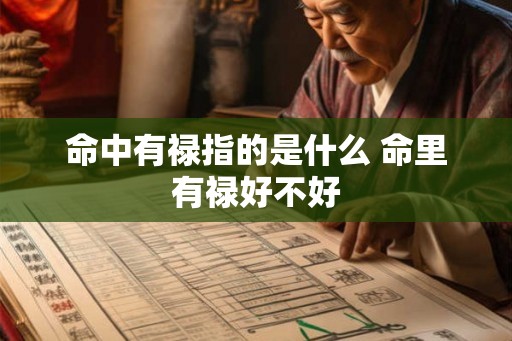 命中有禄指的是什么 命里有禄好不好
