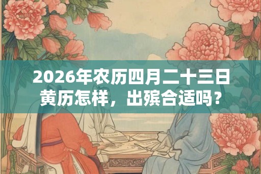 2026年农历四月二十三日黄历怎样，出殡合适吗？