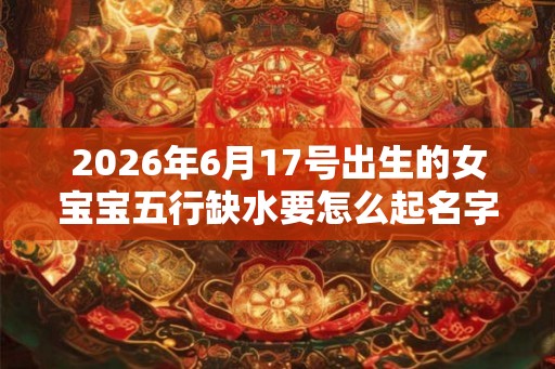 2026年6月17号出生的女宝宝五行缺水要怎么起名字
