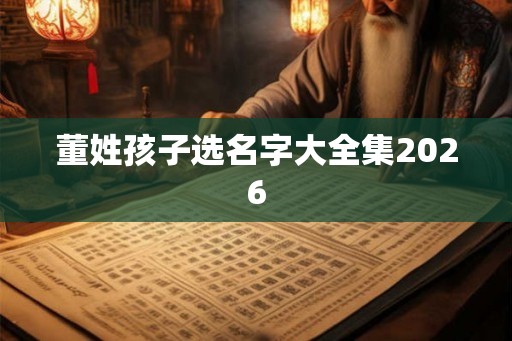 董姓孩子选名字大全集2026