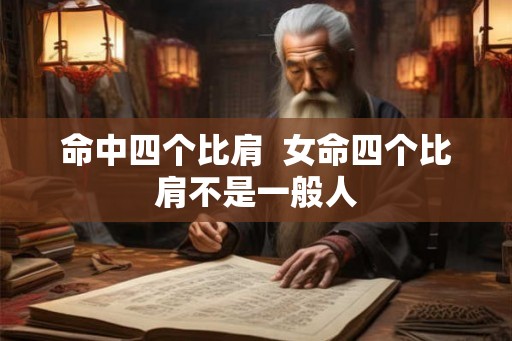 命中四个比肩  女命四个比肩不是一般人