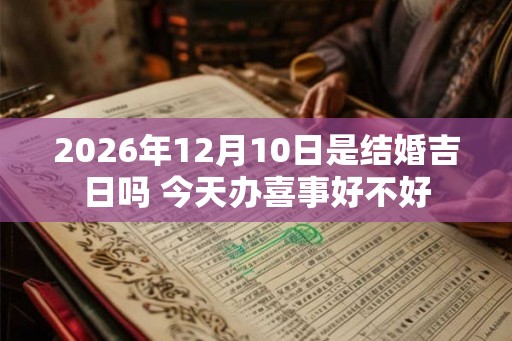 2026年12月10日是结婚吉日吗 今天办喜事好不好