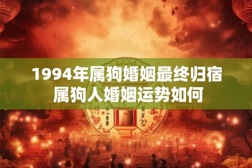 1994年属狗婚姻最终归宿 属狗人婚姻运势如何