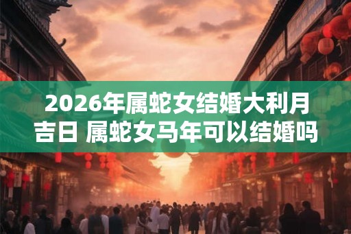 2026年属蛇女结婚大利月吉日 属蛇女马年可以结婚吗