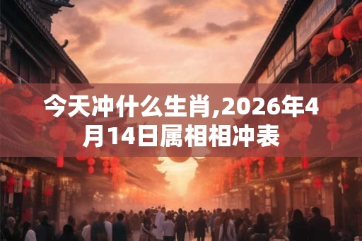 今天冲什么生肖,2026年4月14日属相相冲表