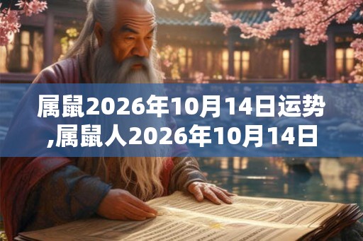 属鼠2026年10月14日运势,属鼠人2026年10月14日财运,生肖鼠2026年10月14日运势