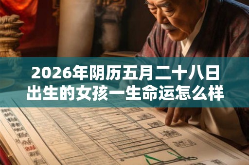 2026年阴历五月二十八日出生的女孩一生命运怎么样 2026年阴历五月二十八日出生的女孩一生命运怎么样