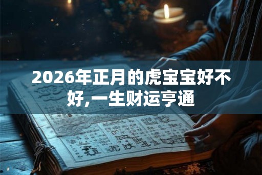 2026年正月的虎宝宝好不好,一生财运亨通