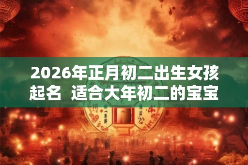 2026年正月初二出生女孩起名  适合大年初二的宝宝名字