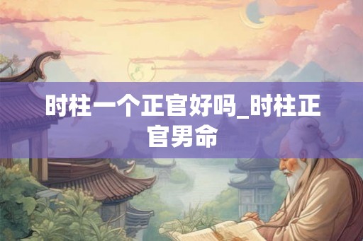 时柱一个正官好吗_时柱正官男命