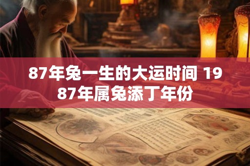 87年兔一生的大运时间 1987年属兔添丁年份 87年兔一生的大运时间 1987年属兔添丁年份