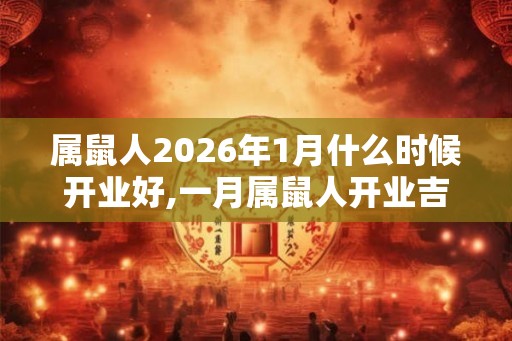 属鼠人2026年1月什么时候开业好,一月属鼠人开业吉日
