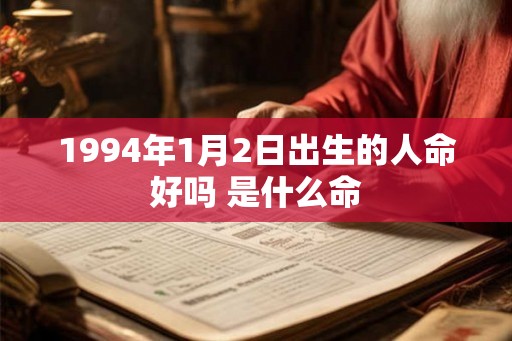 1994年1月2日出生的人命好吗 是什么命