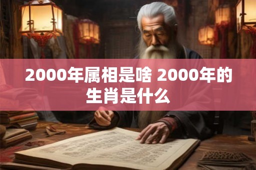 2000年属相是啥 2000年的生肖是什么