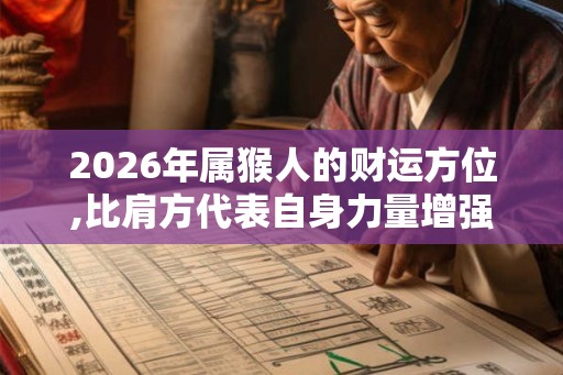2026年属猴人的财运方位,比肩方代表自身力量增强