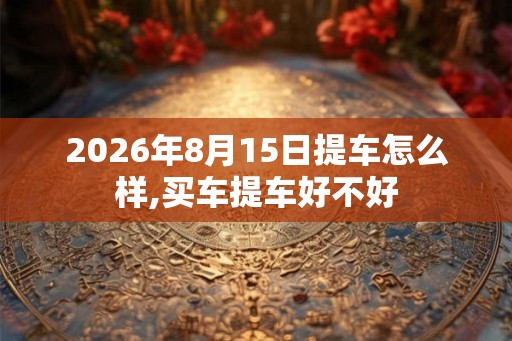 2026年8月15日提车怎么样,买车提车好不好