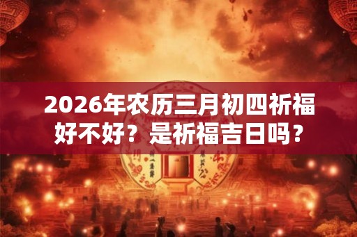 2026年农历三月初四祈福好不好？是祈福吉日吗？