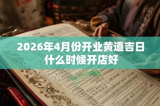 2026年4月份开业黄道吉日 什么时候开店好