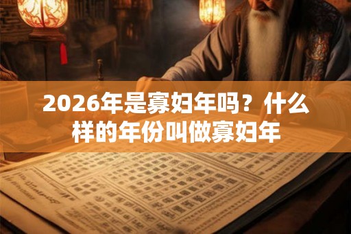 2026年是寡妇年吗？什么样的年份叫做寡妇年