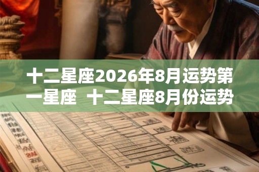 十二星座2026年8月运势第一星座  十二星座8月份运势