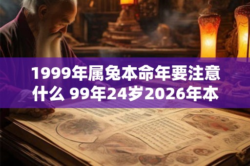 1999年属兔本命年要注意什么 99年24岁2026年本命年佩戴什么好 1999年属兔本命年要注意什么 99年24岁2026年本命年佩戴什么好