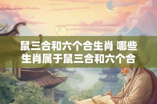 鼠三合和六个合生肖 哪些生肖属于鼠三合和六个合