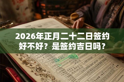 2026年正月二十二日签约好不好？是签约吉日吗？
