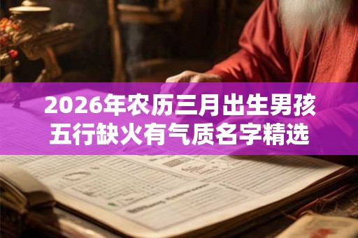 2026年农历三月出生男孩五行缺火有气质名字精选