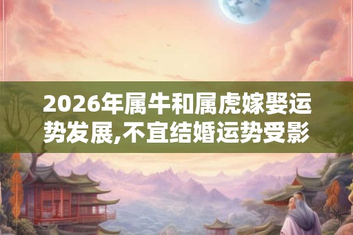 2026年属牛和属虎嫁娶运势发展,不宜结婚运势受影响 2026年属牛和属虎嫁娶运势发展,不宜结婚运势受影响