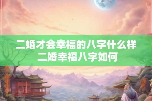 二婚才会幸福的八字什么样 二婚幸福八字如何