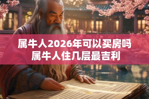 属牛人2026年可以买房吗 属牛人住几层最吉利 属牛人2026年可以买房吗 属牛人住几层最吉利