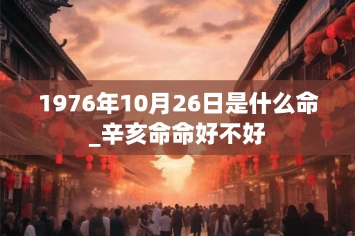 1976年10月26日是什么命_辛亥命命好不好