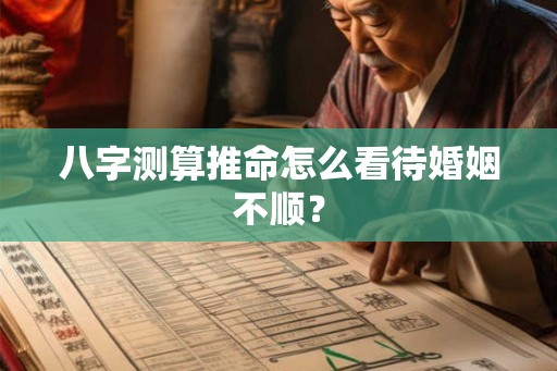 八字测算推命怎么看待婚姻不顺？