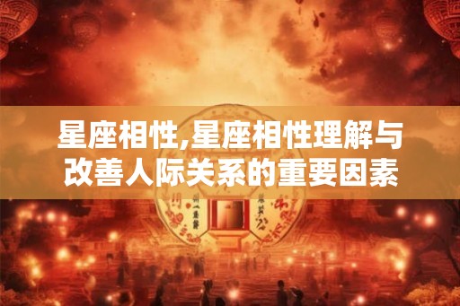 星座相性,星座相性理解与改善人际关系的重要因素