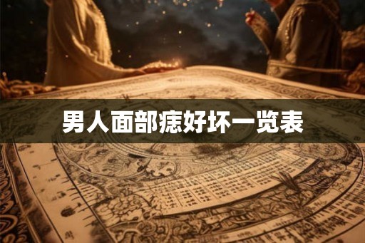 男人面部痣好坏一览表