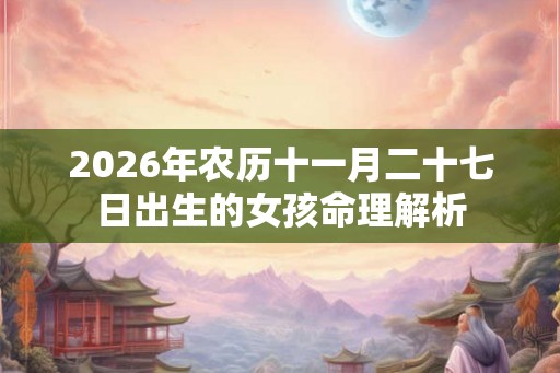 2026年农历十一月二十七日出生的女孩命理解析