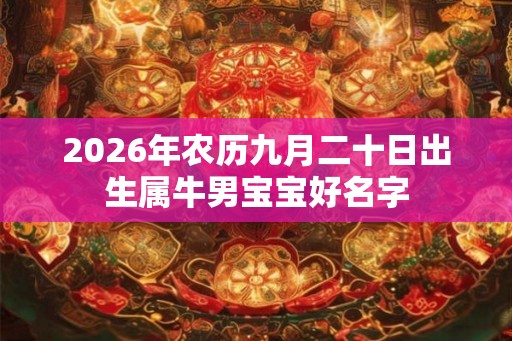 2026年农历九月二十日出生属牛男宝宝好名字