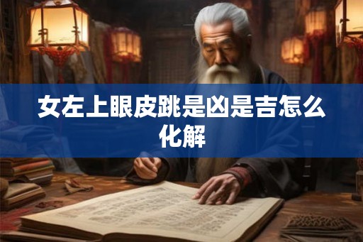 女左上眼皮跳是凶是吉怎么化解