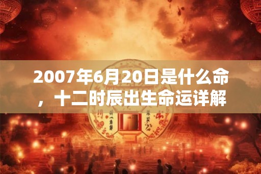 2007年6月20日是什么命,十二时辰出生命运详解 2007年6月20日是什么命,十二时辰出生命运详解