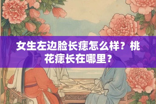 女生左边脸长痣怎么样？桃花痣长在哪里？