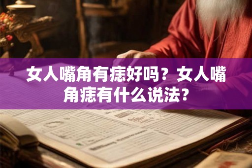 女人嘴角有痣好吗？女人嘴角痣有什么说法？