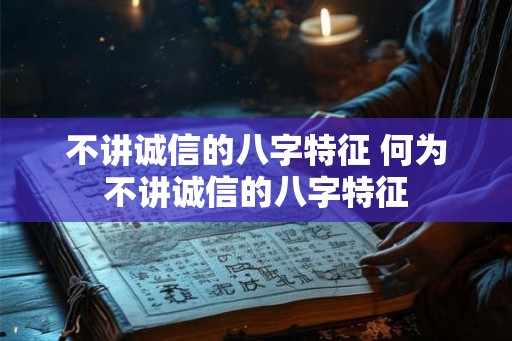 不讲诚信的八字特征 何为不讲诚信的八字特征