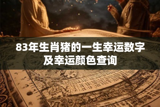83年生肖猪的一生幸运数字及幸运颜色查询