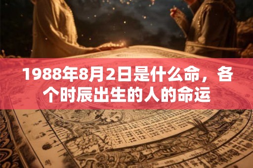 1988年8月2日是什么命，各个时辰出生的人的命运