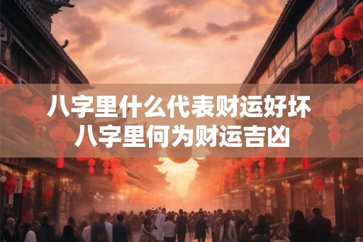 八字里什么代表财运好坏 八字里何为财运吉凶