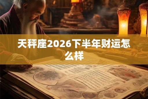 天秤座2026下半年财运怎么样