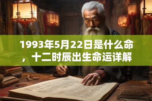 1993年5月22日是什么命，十二时辰出生命运详解