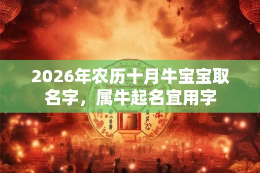 2026年农历十月牛宝宝取名字，属牛起名宜用字