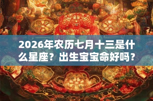2026年农历七月十三是什么星座？出生宝宝命好吗？